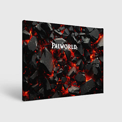 Холст прямоугольный Palworld логотип взрыв объемных камней, цвет: 3D-принт