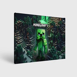 Холст прямоугольный Minecraft зеленый персонаж, цвет: 3D-принт