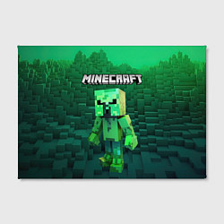 Холст прямоугольный Minecraft персонаж зеленый монстр, цвет: 3D-принт — фото 2