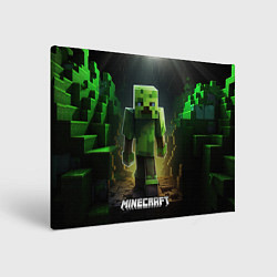 Холст прямоугольный Minecraft зеленый квадратный монстр, цвет: 3D-принт
