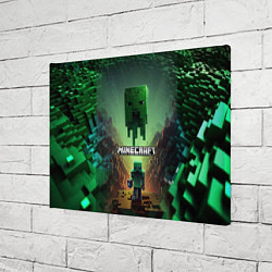 Холст прямоугольный Minecraft зеленая летящая голова, цвет: 3D-принт — фото 2