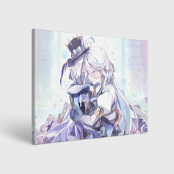 Холст прямоугольный Genshin Impact Furina hugs, цвет: 3D-принт