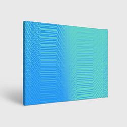 Холст прямоугольный Голубые градиентные линии, цвет: 3D-принт