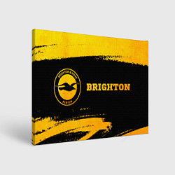 Холст прямоугольный Brighton - gold gradient по-горизонтали, цвет: 3D-принт