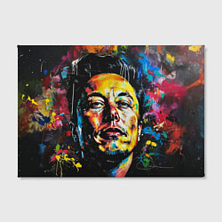 Холст прямоугольный Граффити портрет Илона Маска, цвет: 3D-принт — фото 2