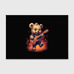 Холст прямоугольный Плюшевый медведь играет на гитаре, цвет: 3D-принт — фото 2