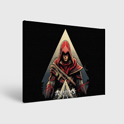 Холст прямоугольный Assassins creed темный капюшон, цвет: 3D-принт