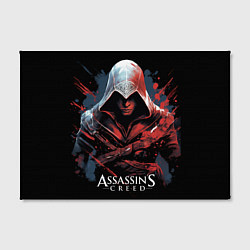 Холст прямоугольный Assassins creed красная краска, цвет: 3D-принт — фото 2