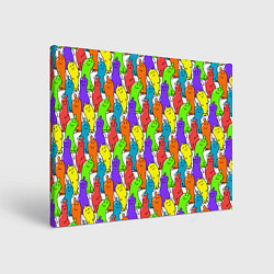Холст прямоугольный Весёлые цветные презервативы, цвет: 3D-принт