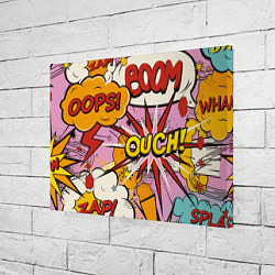 Холст прямоугольный Oops-boom: комикс бум, цвет: 3D-принт — фото 2