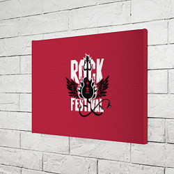 Холст прямоугольный Рок фестиваль - гитара, цвет: 3D-принт — фото 2