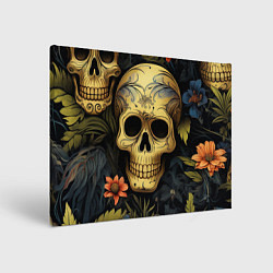 Холст прямоугольный Осенние черепа, цвет: 3D-принт
