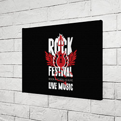 Холст прямоугольный Rock festival - live music, цвет: 3D-принт — фото 2