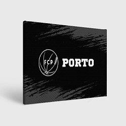 Холст прямоугольный Porto sport на темном фоне по-горизонтали, цвет: 3D-принт