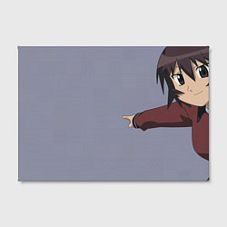 Холст прямоугольный Azumanga Daioh Кагура - показывает пальцем мем, цвет: 3D-принт — фото 2