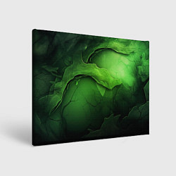 Холст прямоугольный Зеленая яркая абстрактная текстура, цвет: 3D-принт