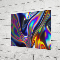 Холст прямоугольный Абстрактный разноцветный жидкий металл, цвет: 3D-принт — фото 2