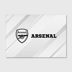 Холст прямоугольный Arsenal sport на светлом фоне по-горизонтали, цвет: 3D-принт — фото 2