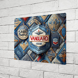 Холст прямоугольный Vanguard denim patchwork - ai art, цвет: 3D-принт — фото 2