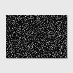 Холст прямоугольный Белые завитушки на черном фоне, цвет: 3D-принт — фото 2