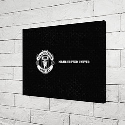 Холст прямоугольный Manchester United sport на темном фоне по-горизонт, цвет: 3D-принт — фото 2