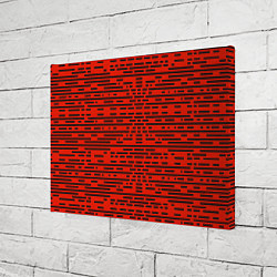 Холст прямоугольный Чёрные полосы на красном фоне, цвет: 3D-принт — фото 2