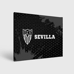 Холст прямоугольный Sevilla sport на темном фоне по-горизонтали, цвет: 3D-принт