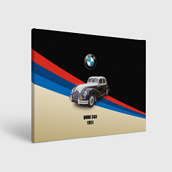 Холст прямоугольный Винтажный автомобиль BMW 340, цвет: 3D-принт