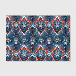 Холст прямоугольный Волчки эпичный паттерн, цвет: 3D-принт — фото 2