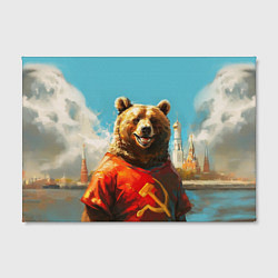 Холст прямоугольный Медведь с гербом СССР, цвет: 3D-принт — фото 2