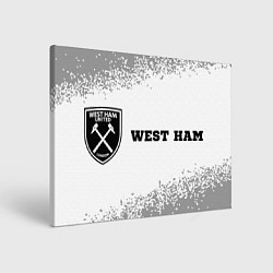 Холст прямоугольный West Ham sport на светлом фоне по-горизонтали, цвет: 3D-принт