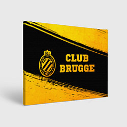 Холст прямоугольный Club Brugge - gold gradient по-горизонтали, цвет: 3D-принт