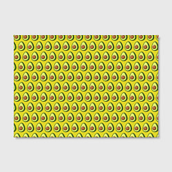 Холст прямоугольный Паттерн с авокадо в разрезе, цвет: 3D-принт — фото 2