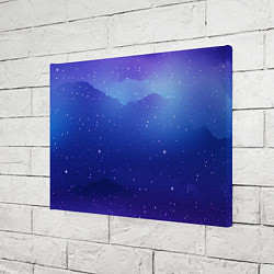 Холст прямоугольный Синий космос и звезды, цвет: 3D-принт — фото 2