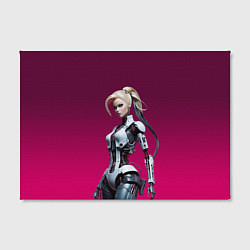 Холст прямоугольный Beauty cyber Barbie - ai art fantasy, цвет: 3D-принт — фото 2