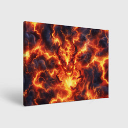 Холст прямоугольный Огненный демон, цвет: 3D-принт