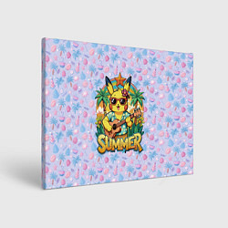Холст прямоугольный Жаркое лето с Пикачу, цвет: 3D-принт