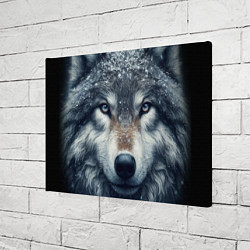 Холст прямоугольный Морда волка - взгляд, цвет: 3D-принт — фото 2