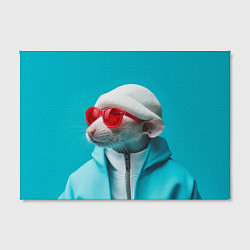 Холст прямоугольный Крыса в шапке, цвет: 3D-принт — фото 2