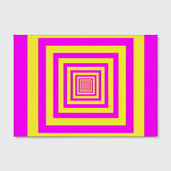 Холст прямоугольный Удаление квадратов - оптический коридор желтый, цвет: 3D-принт — фото 2