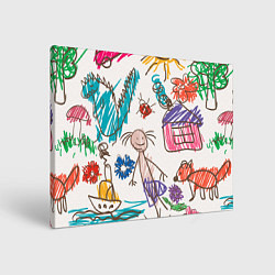 Холст прямоугольный Детский принт, цвет: 3D-принт