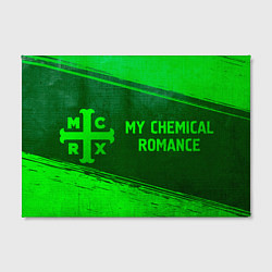 Холст прямоугольный My Chemical Romance - green gradient по-горизонтал, цвет: 3D-принт — фото 2