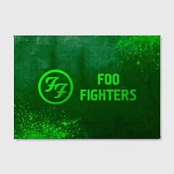 Холст прямоугольный Foo Fighters - green gradient по-горизонтали, цвет: 3D-принт — фото 2