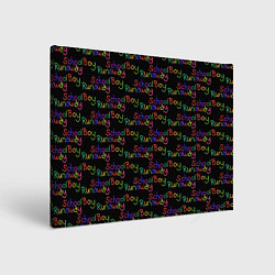Холст прямоугольный Logo - Schoolboy Runaway pattern, цвет: 3D-принт