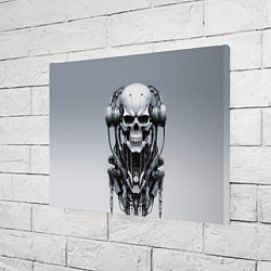 Холст прямоугольный Cool cyber skull - ai art fantasy, цвет: 3D-принт — фото 2