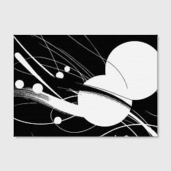 Холст прямоугольный Black and white vanguard abstraction - ai art fant, цвет: 3D-принт — фото 2