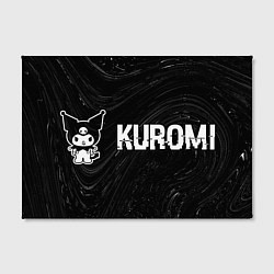 Холст прямоугольный Kuromi glitch на темном фоне по-горизонтали, цвет: 3D-принт — фото 2