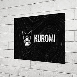 Холст прямоугольный Kuromi glitch на темном фоне по-горизонтали, цвет: 3D-принт — фото 2