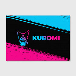 Холст прямоугольный Kuromi - neon gradient по-горизонтали, цвет: 3D-принт — фото 2