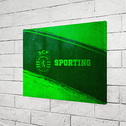 Холст прямоугольный Sporting - green gradient по-горизонтали, цвет: 3D-принт — фото 2